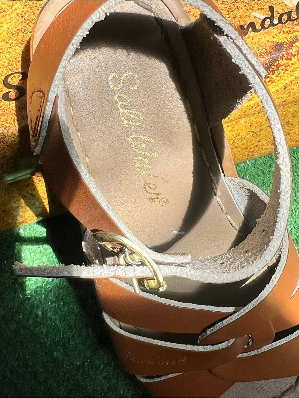 Kids Brown Strappy Buckle Sandals - Comfortable Summer Shoes
